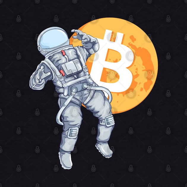 Bitcoin Cryptocurrency Astronaut by BitcoinSweatshirts